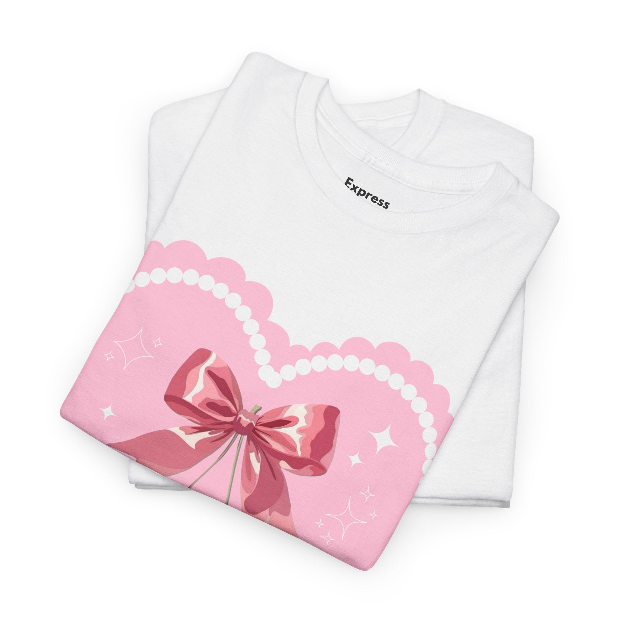 Pink Heart Cherry Graphic Tee — Cute Kawaii Valentine Shirt