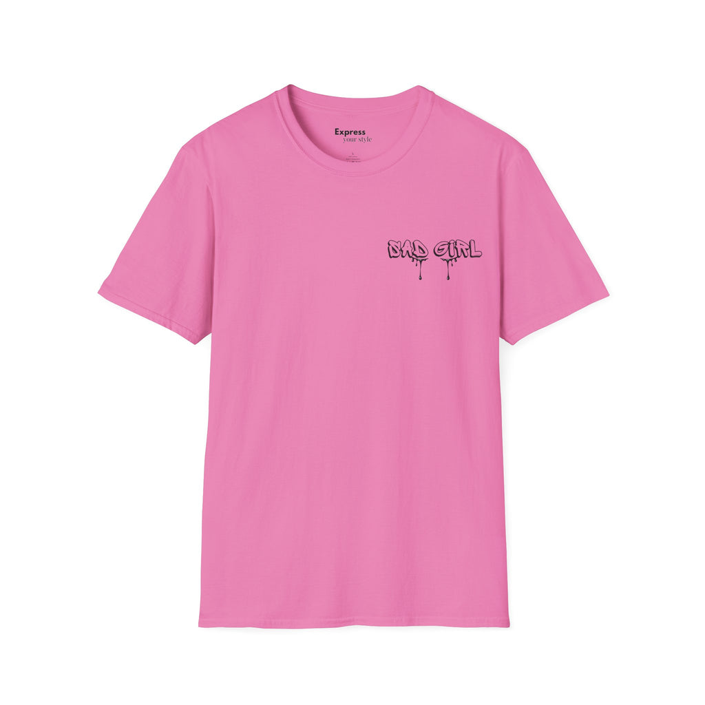 T-Shirt — 'sad Girl' Drip Script Chest Graphic, Casual Streetwear Tee