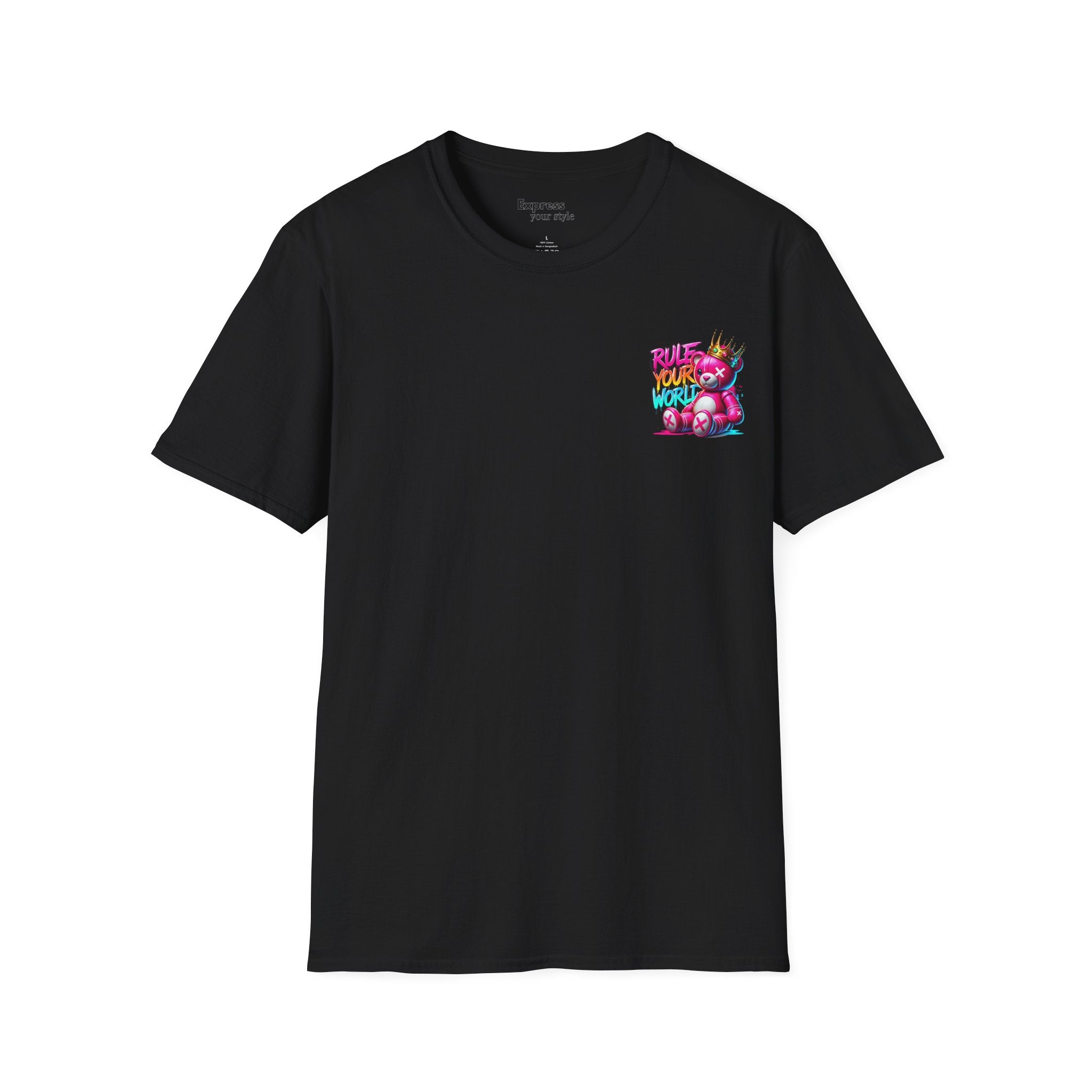 T-Shirt — "Rule Your World" Colorful Pocket Graphic