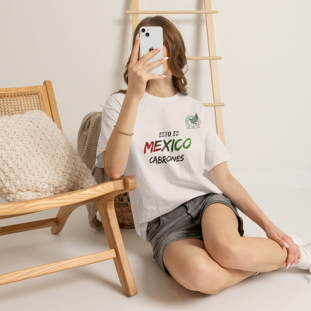 T-Shirt — "Esto Es Mexico, Cabrones" Mexican Pride Tee (Patriotic Colors)