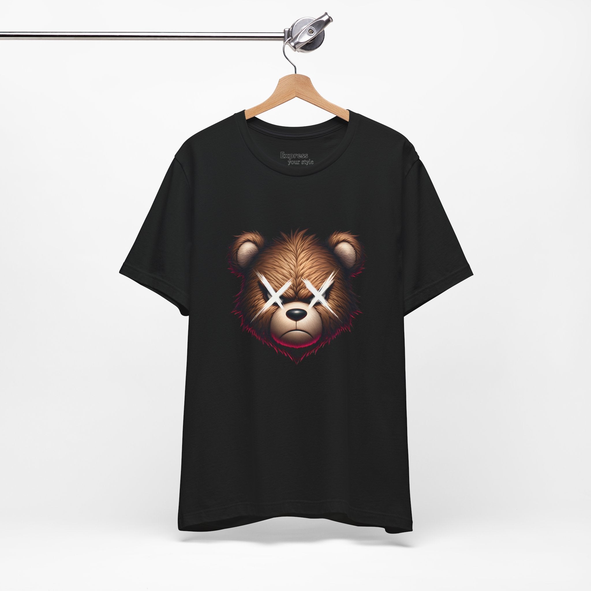 Teddy Bear Face Tee — Grunge X-Eyes Graphic T-Shirt