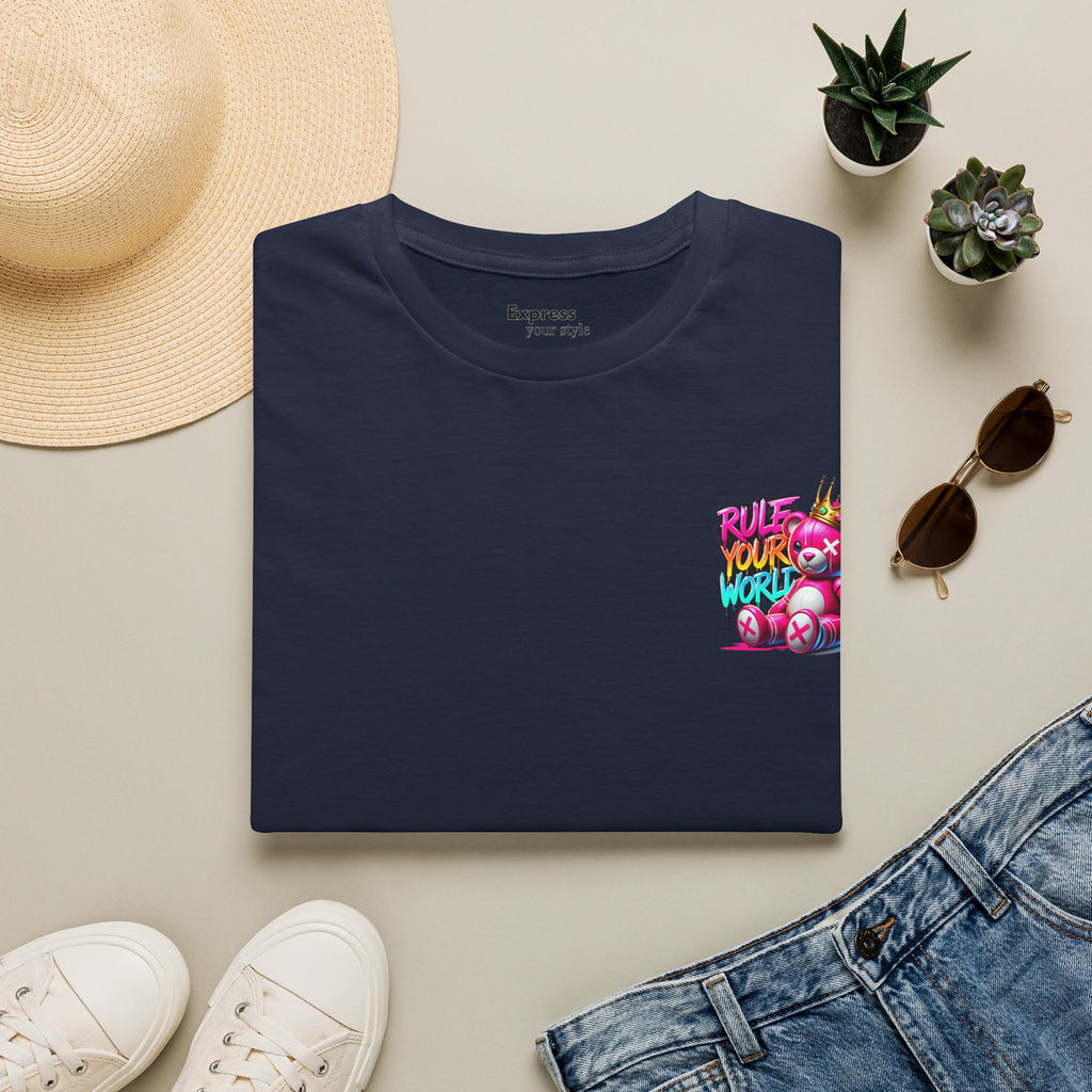 T-Shirt — "Rule Your World" Colorful Pocket Graphic