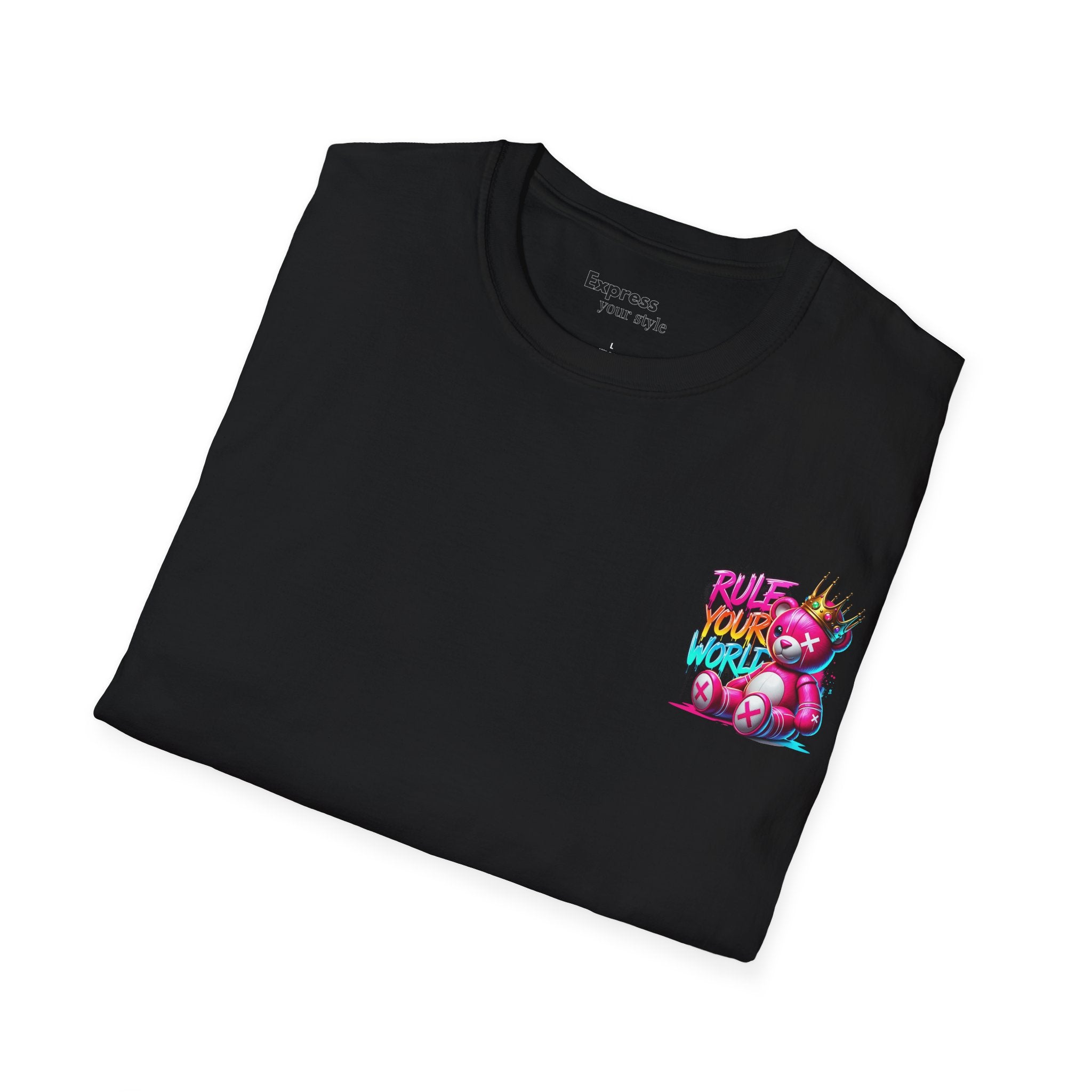 T-Shirt — "Rule Your World" Colorful Pocket Graphic