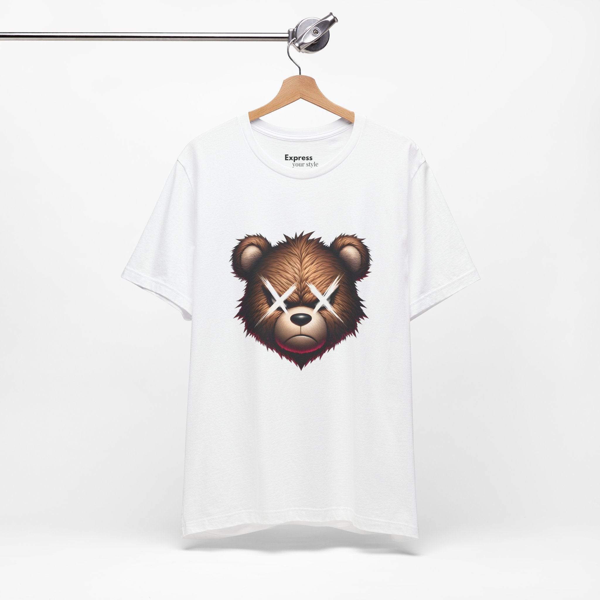 Teddy Bear Face Tee — Grunge X-Eyes Graphic T-Shirt