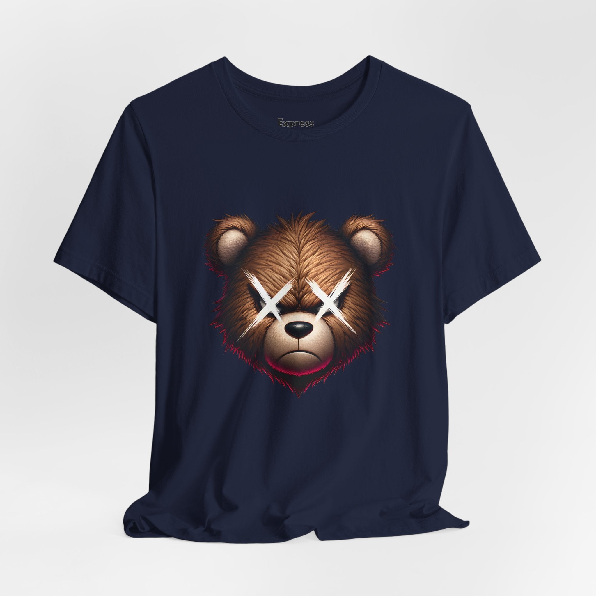 Teddy Bear Face Tee — Grunge X-Eyes Graphic T-Shirt