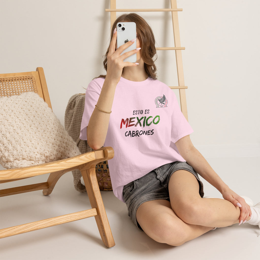 T-Shirt — "Esto Es Mexico, Cabrones" Mexican Pride Tee (Patriotic Colors)