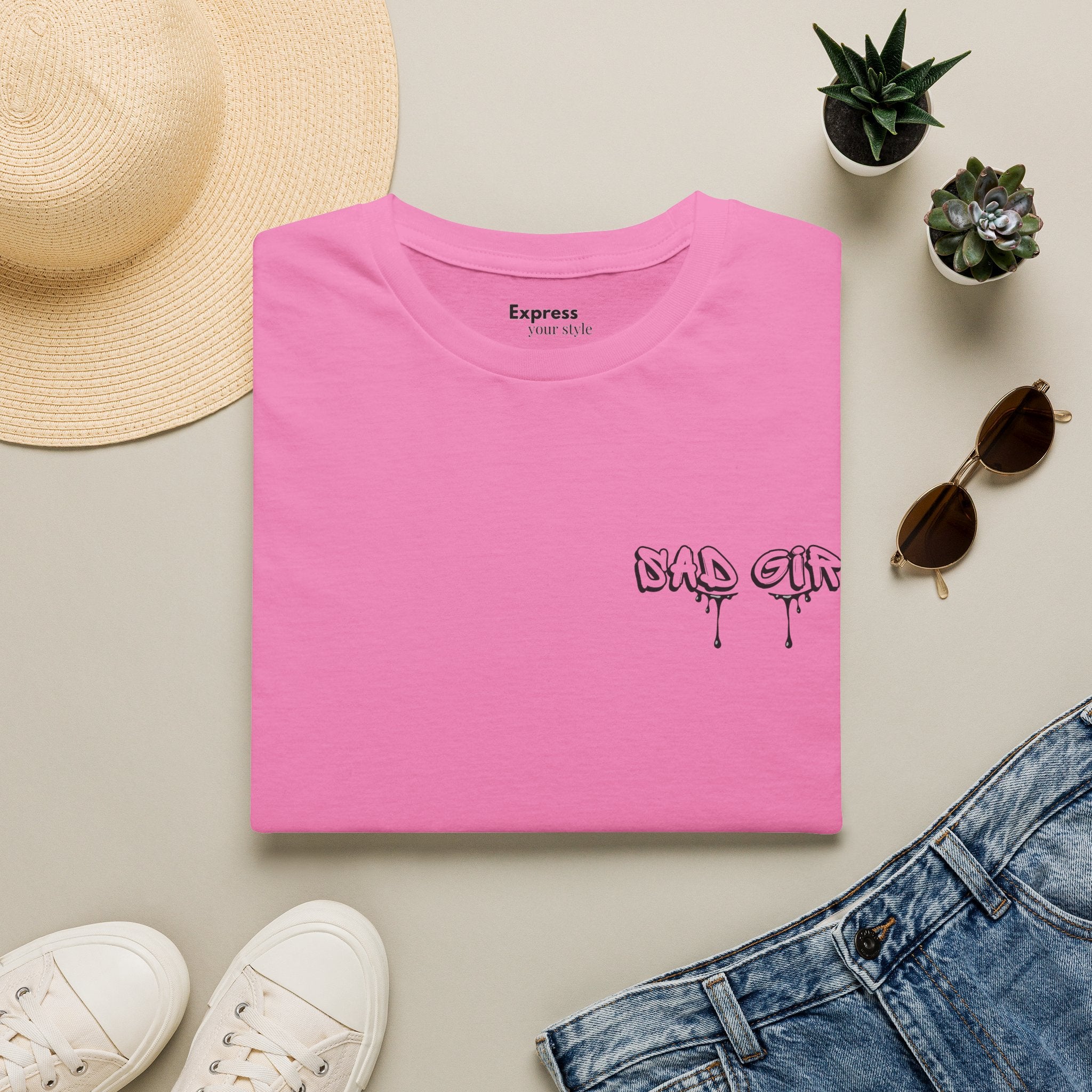 T-Shirt — 'sad Girl' Drip Script Chest Graphic, Casual Streetwear Tee
