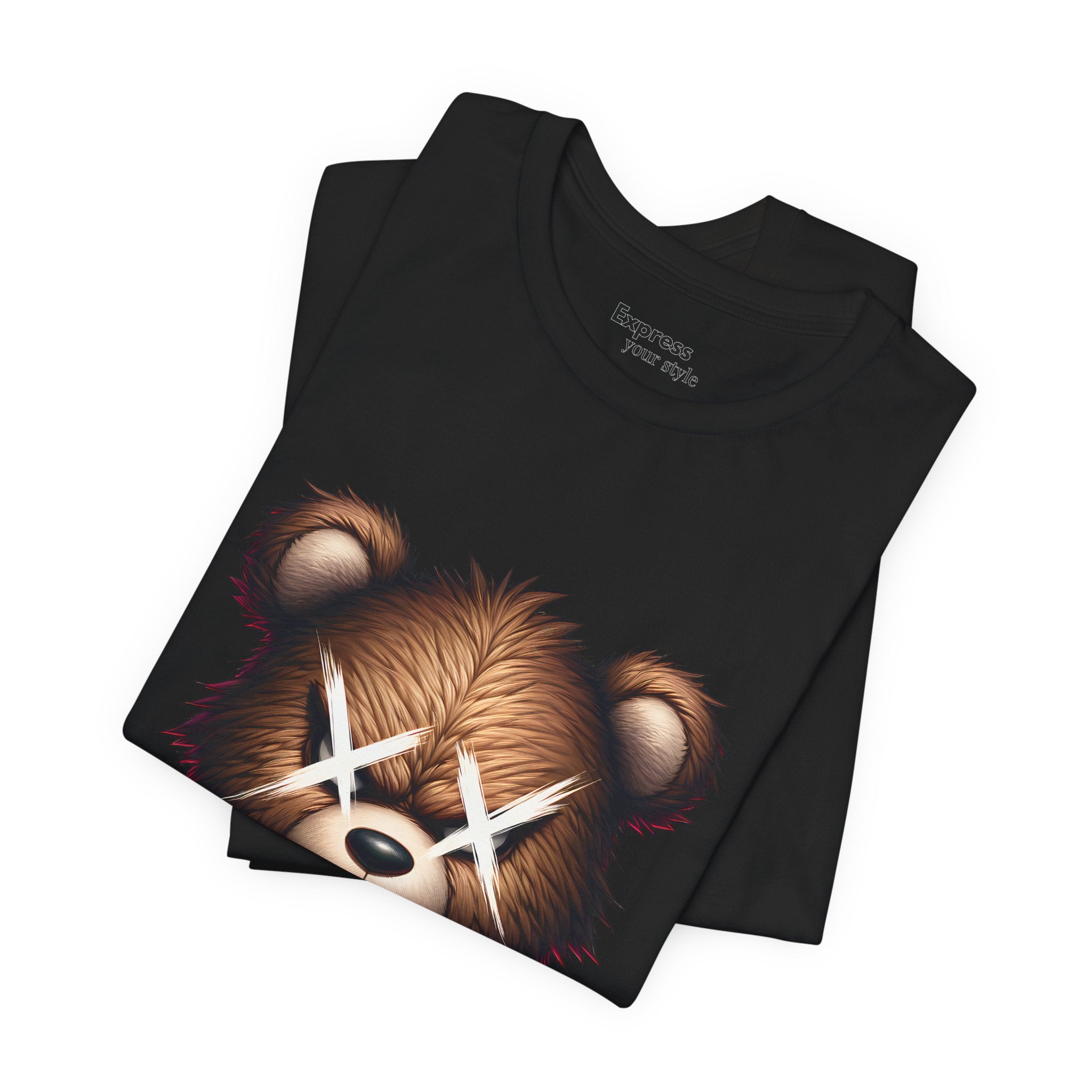 Teddy Bear Face Tee — Grunge X-Eyes Graphic T-Shirt