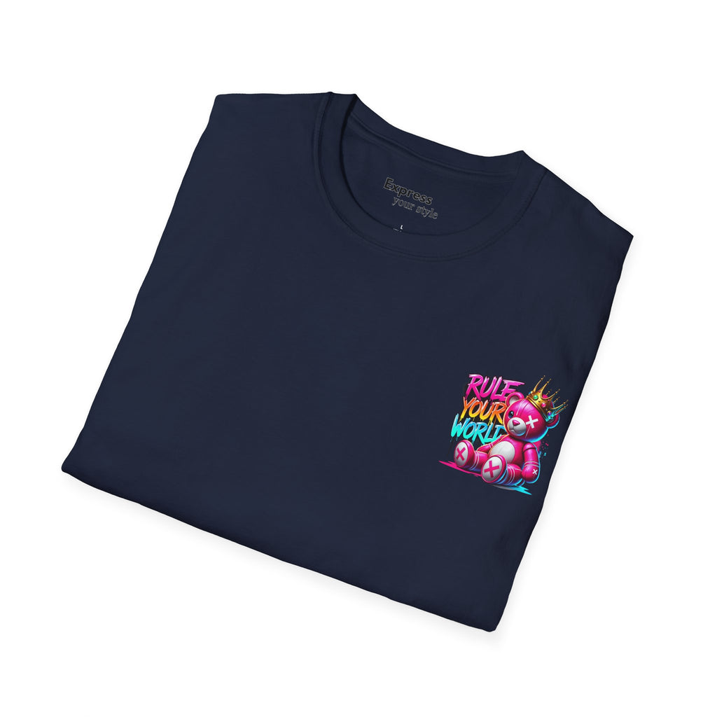 T-Shirt — "Rule Your World" Colorful Pocket Graphic