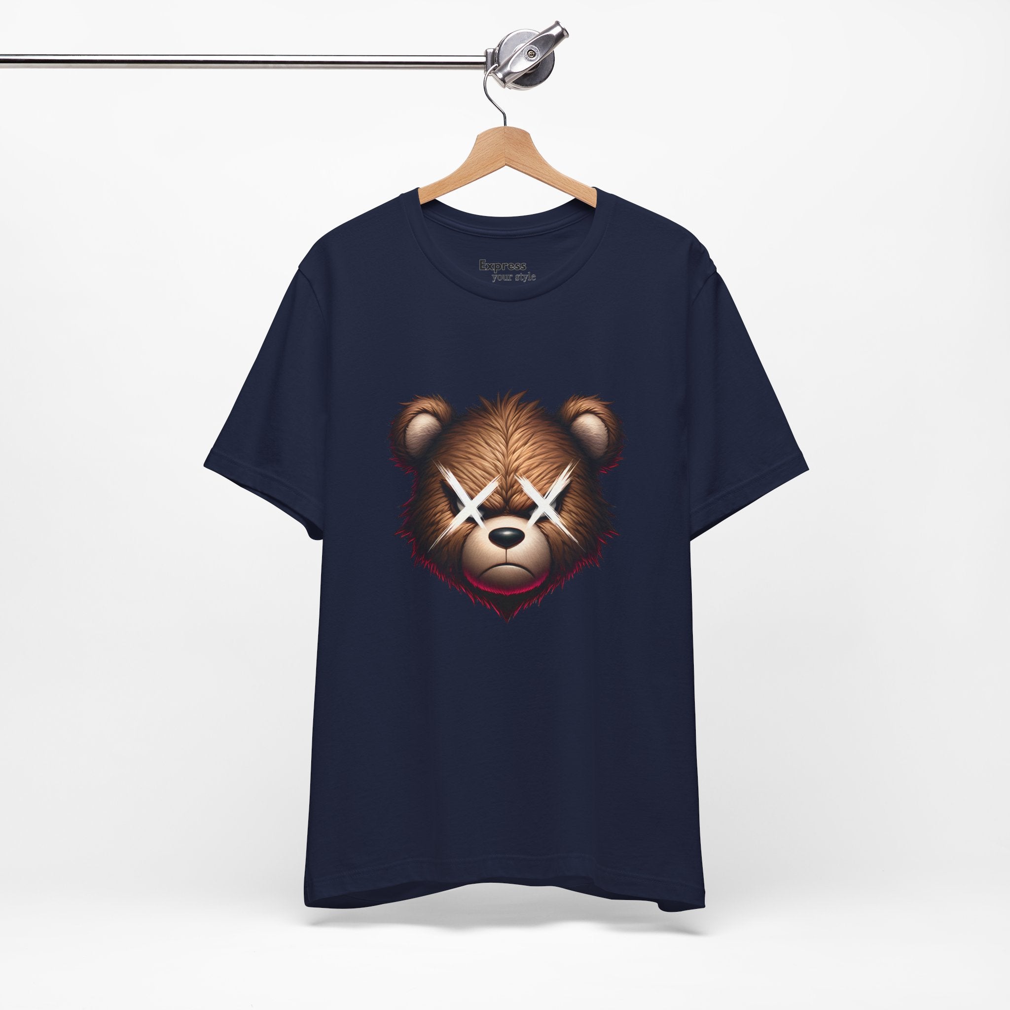 Teddy Bear Face Tee — Grunge X-Eyes Graphic T-Shirt