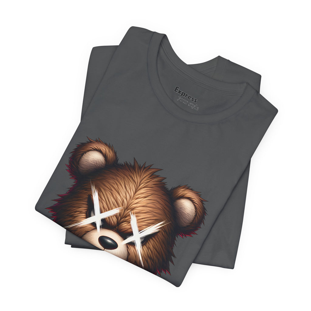 Teddy Bear Face Tee — Grunge X-Eyes Graphic T-Shirt