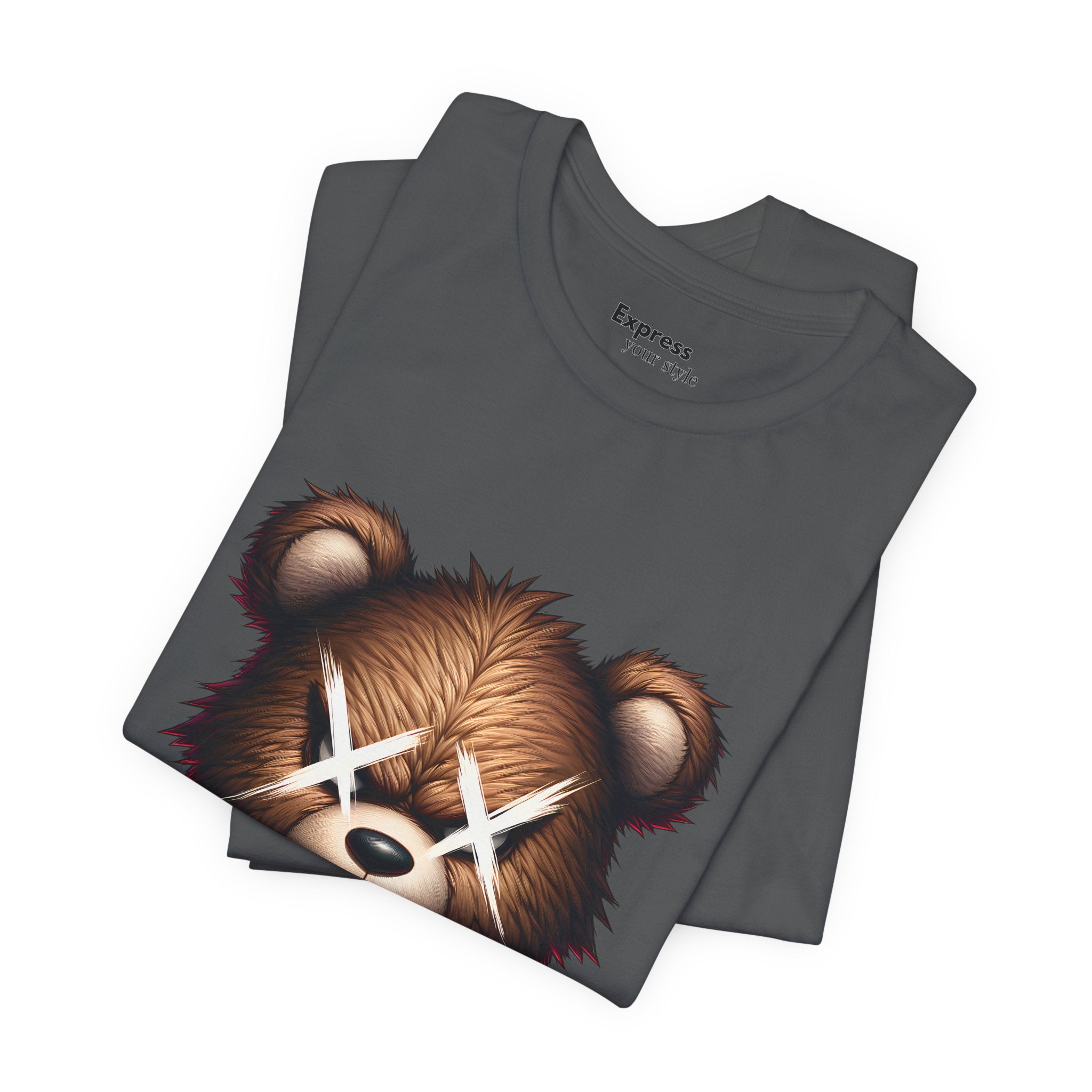 Teddy Bear Face Tee — Grunge X-Eyes Graphic T-Shirt