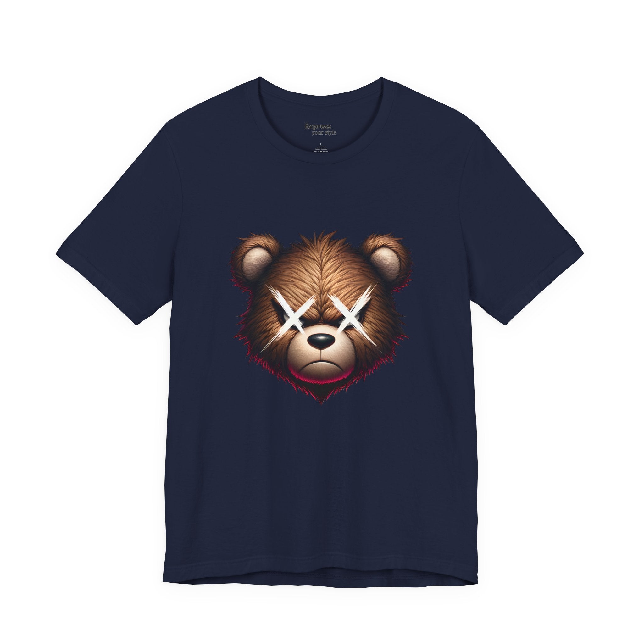 Teddy Bear Face Tee — Grunge X-Eyes Graphic T-Shirt