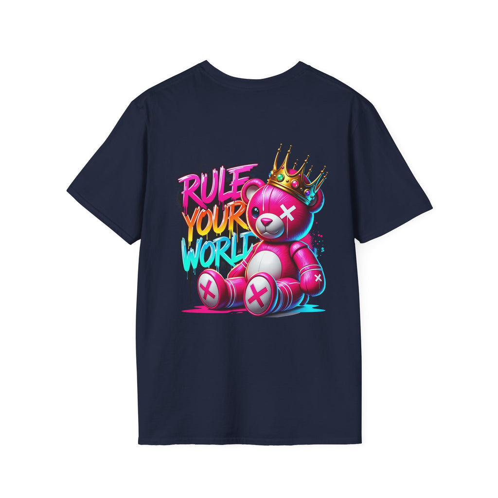 T-Shirt — "Rule Your World" Colorful Pocket Graphic