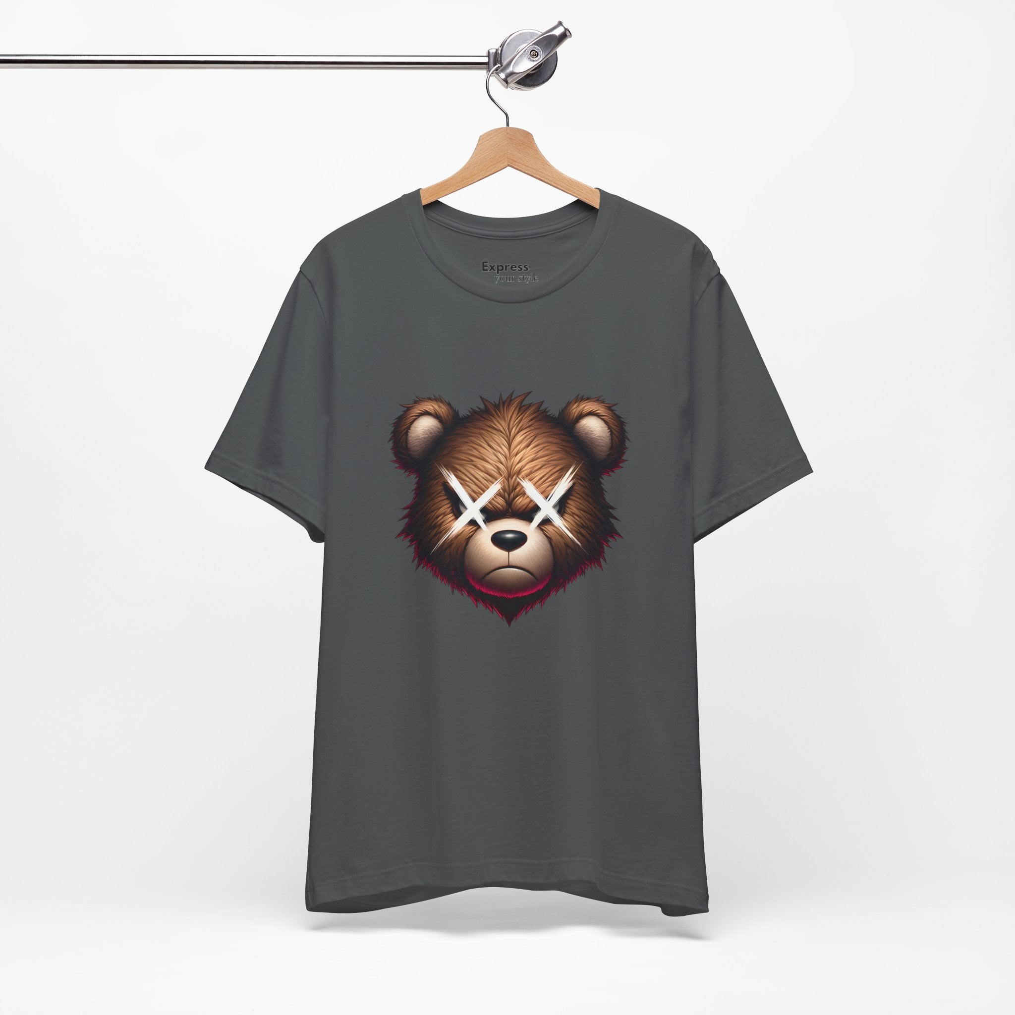 Teddy Bear Face Tee — Grunge X-Eyes Graphic T-Shirt
