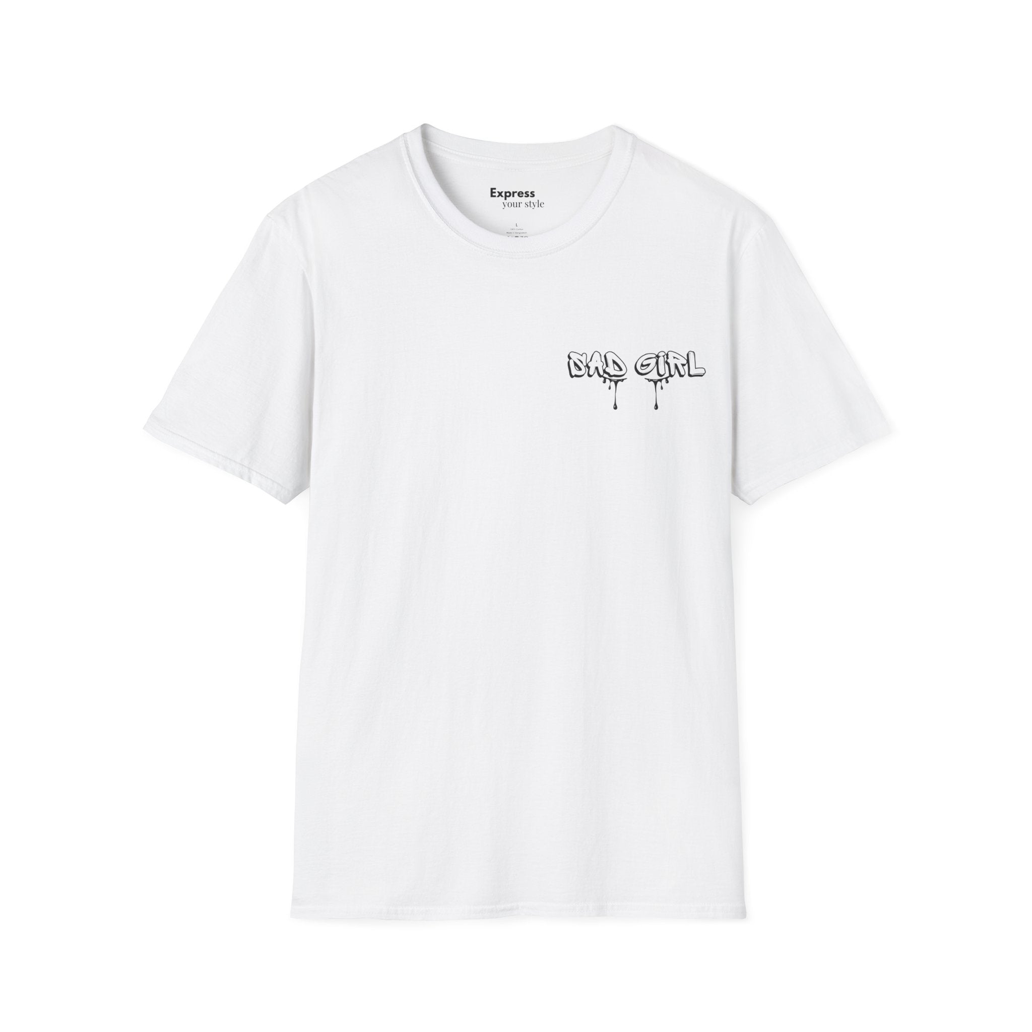 T-Shirt — 'sad Girl' Drip Script Chest Graphic, Casual Streetwear Tee