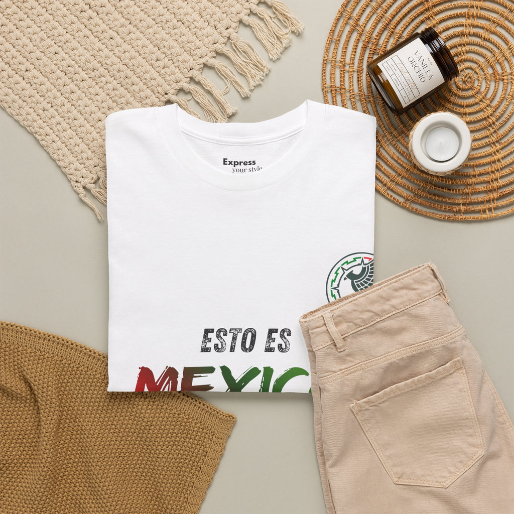 T-Shirt — "Esto Es Mexico, Cabrones" Mexican Pride Tee (Patriotic Colors)