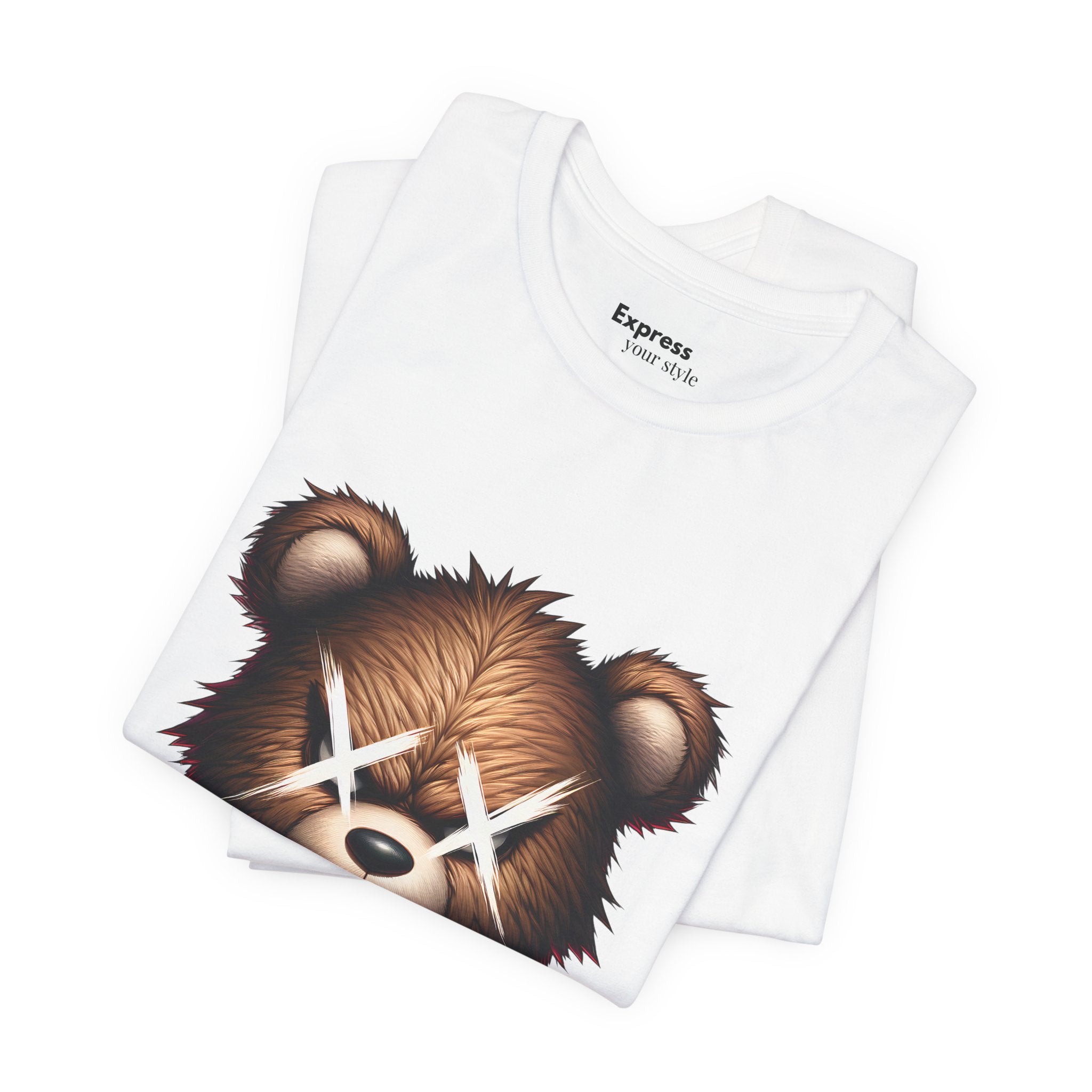 Teddy Bear Face Tee — Grunge X-Eyes Graphic T-Shirt