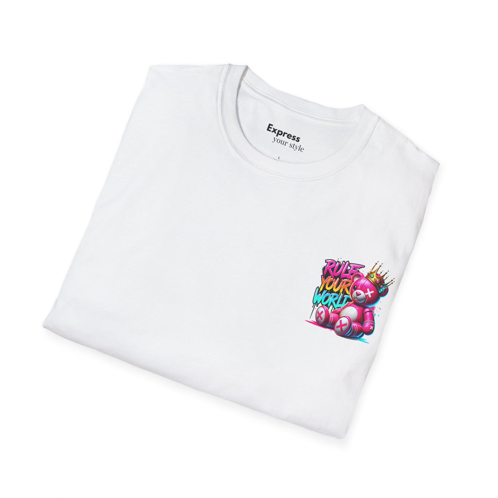T-Shirt — "Rule Your World" Colorful Pocket Graphic