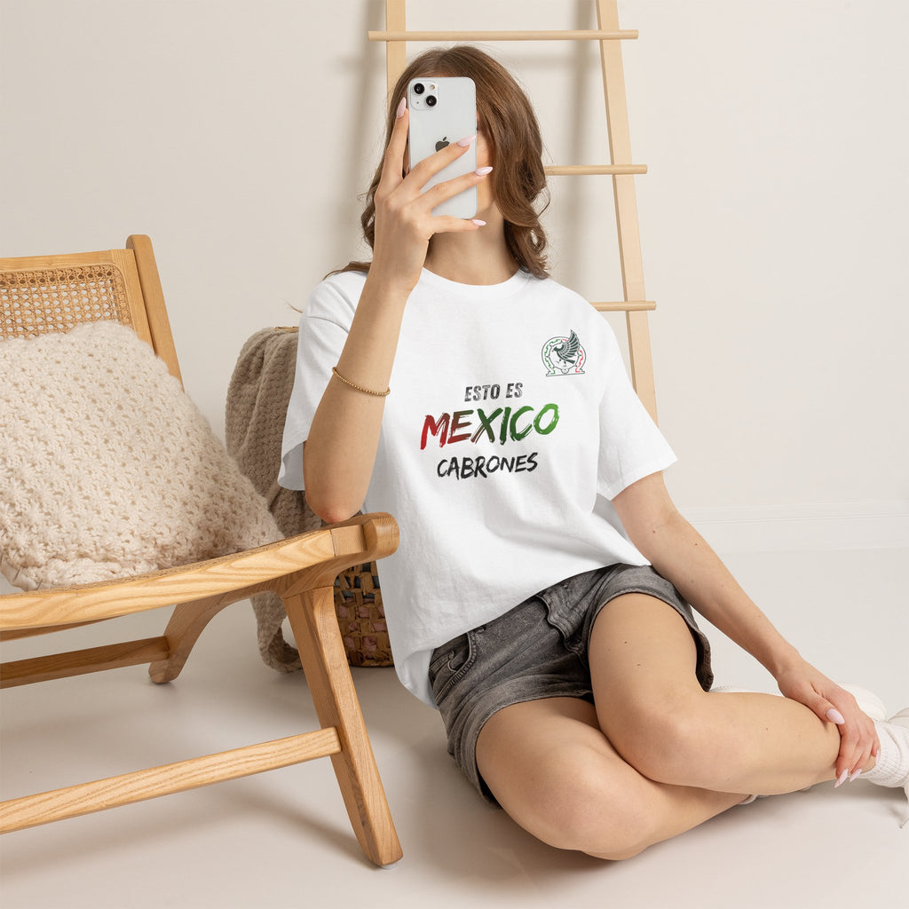 T-Shirt — "Esto Es Mexico, Cabrones" Mexican Pride Tee (Patriotic Colors)