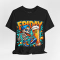 Friday Beer Skeleton Tee – Funny Weekend Drinking T-Shirt