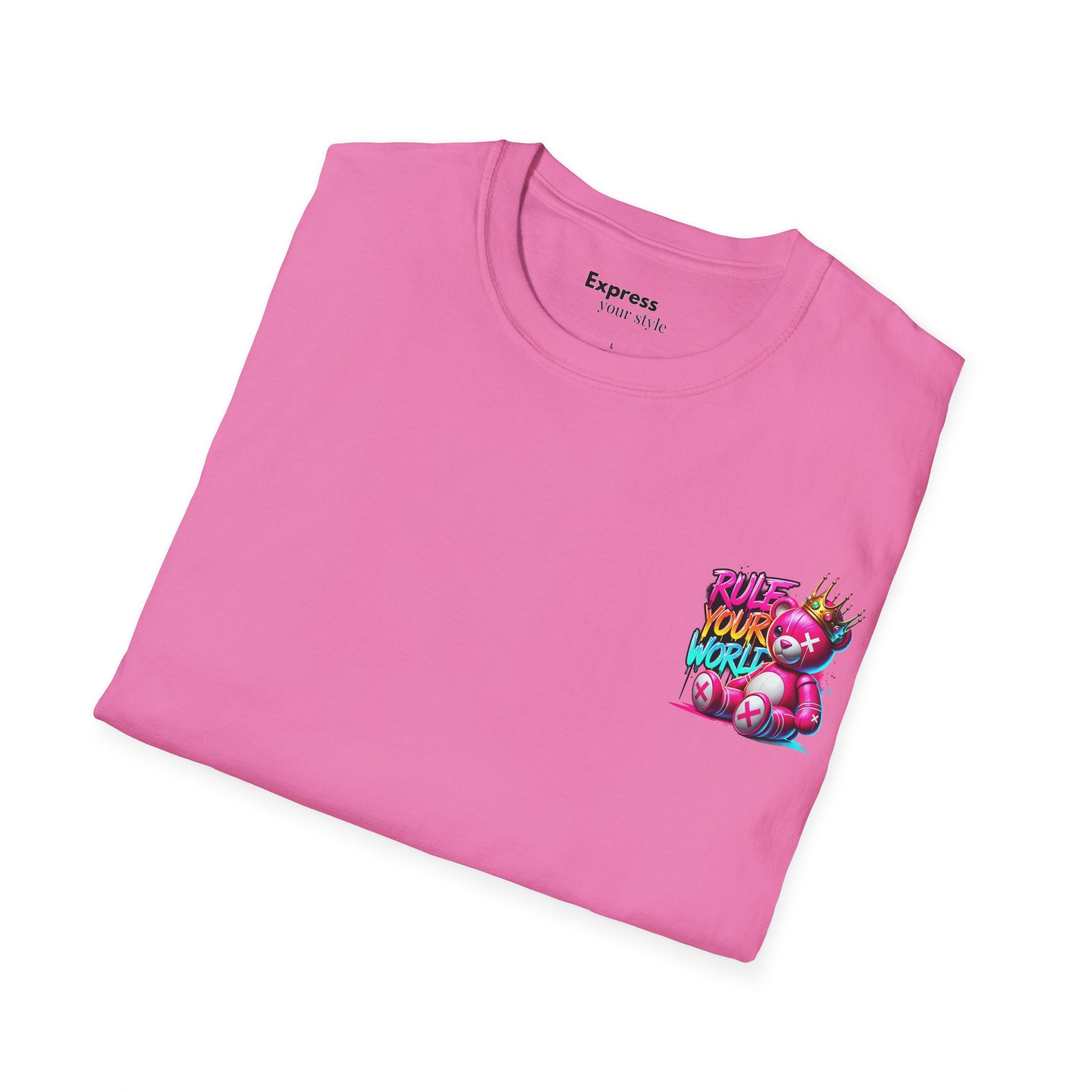 T-Shirt — "Rule Your World" Colorful Pocket Graphic