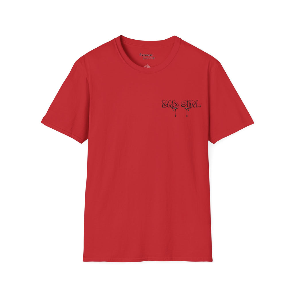 T-Shirt — 'sad Girl' Drip Script Chest Graphic, Casual Streetwear Tee