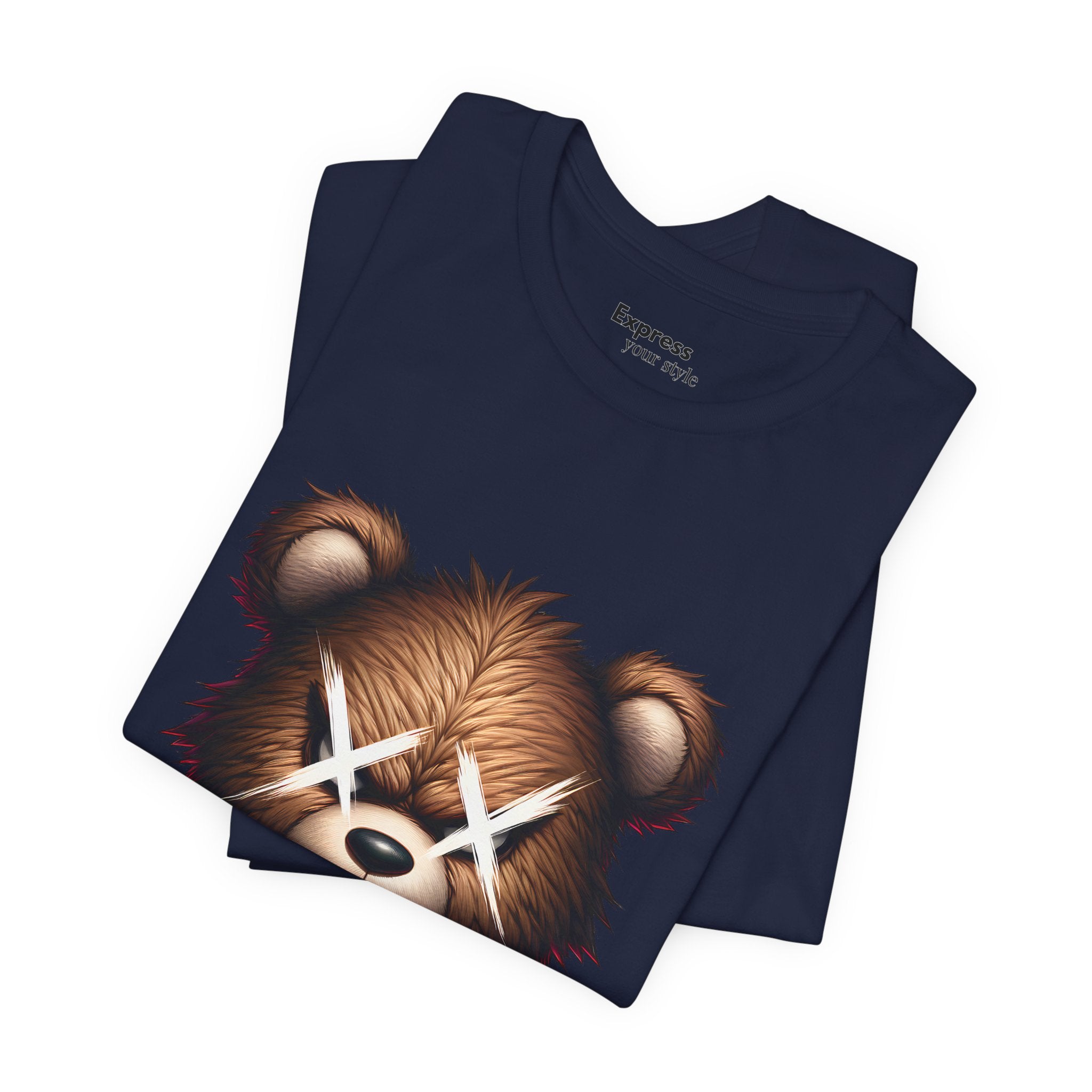 Teddy Bear Face Tee — Grunge X-Eyes Graphic T-Shirt