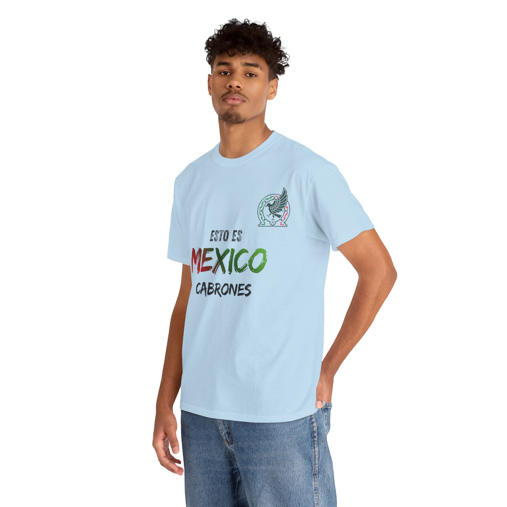 T-Shirt — "Esto Es Mexico, Cabrones" Mexican Pride Tee (Patriotic Colors)