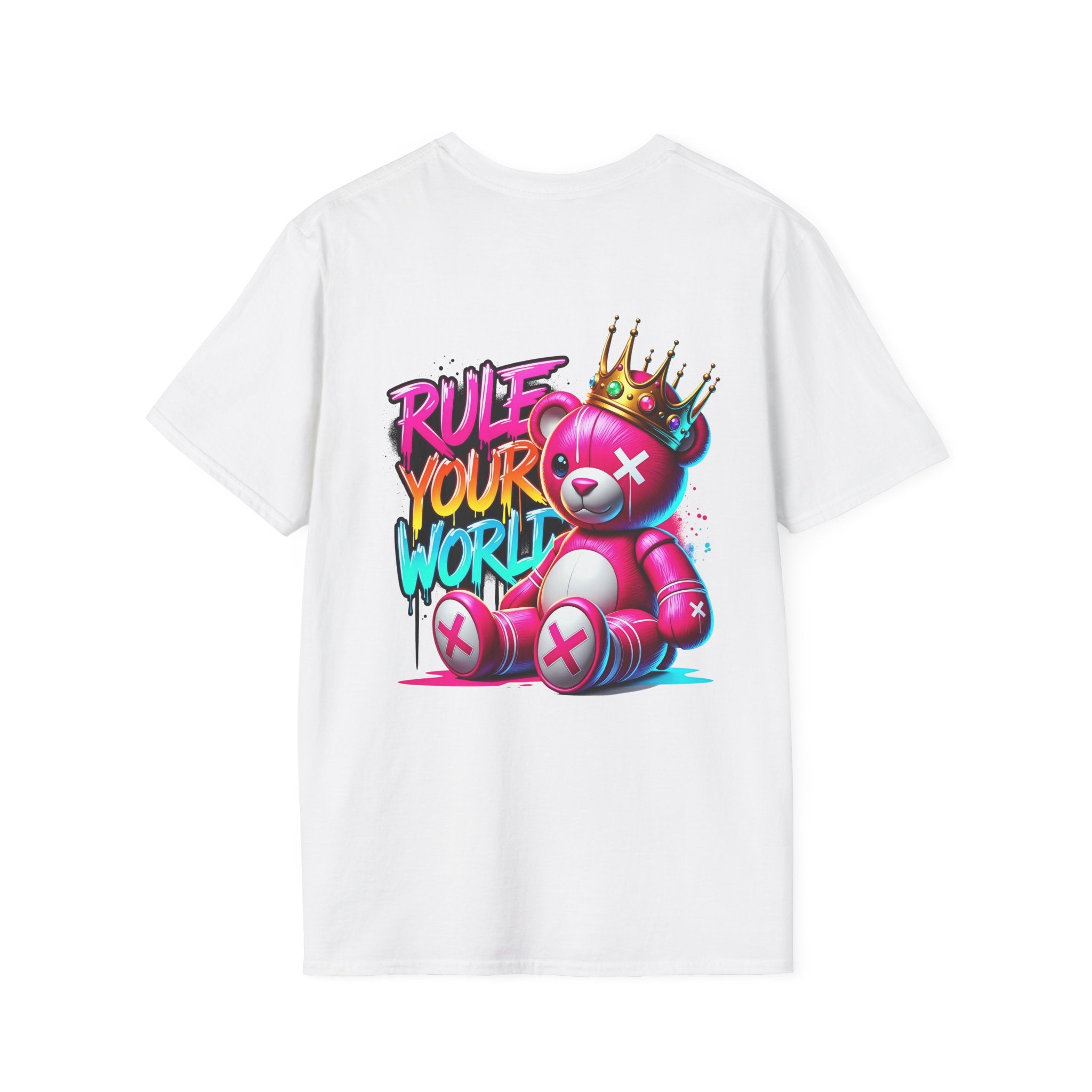 T-Shirt — "Rule Your World" Colorful Pocket Graphic