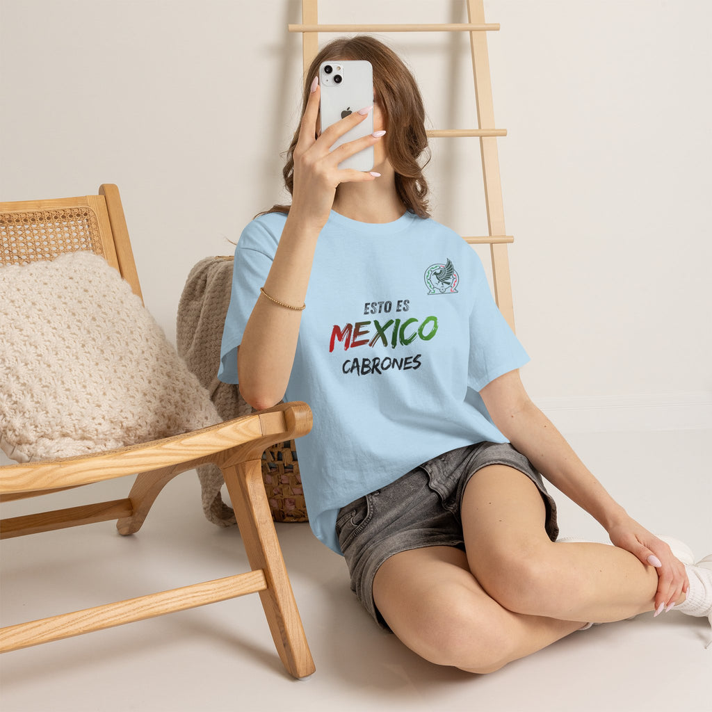 T-Shirt — "Esto Es Mexico, Cabrones" Mexican Pride Tee (Patriotic Colors)