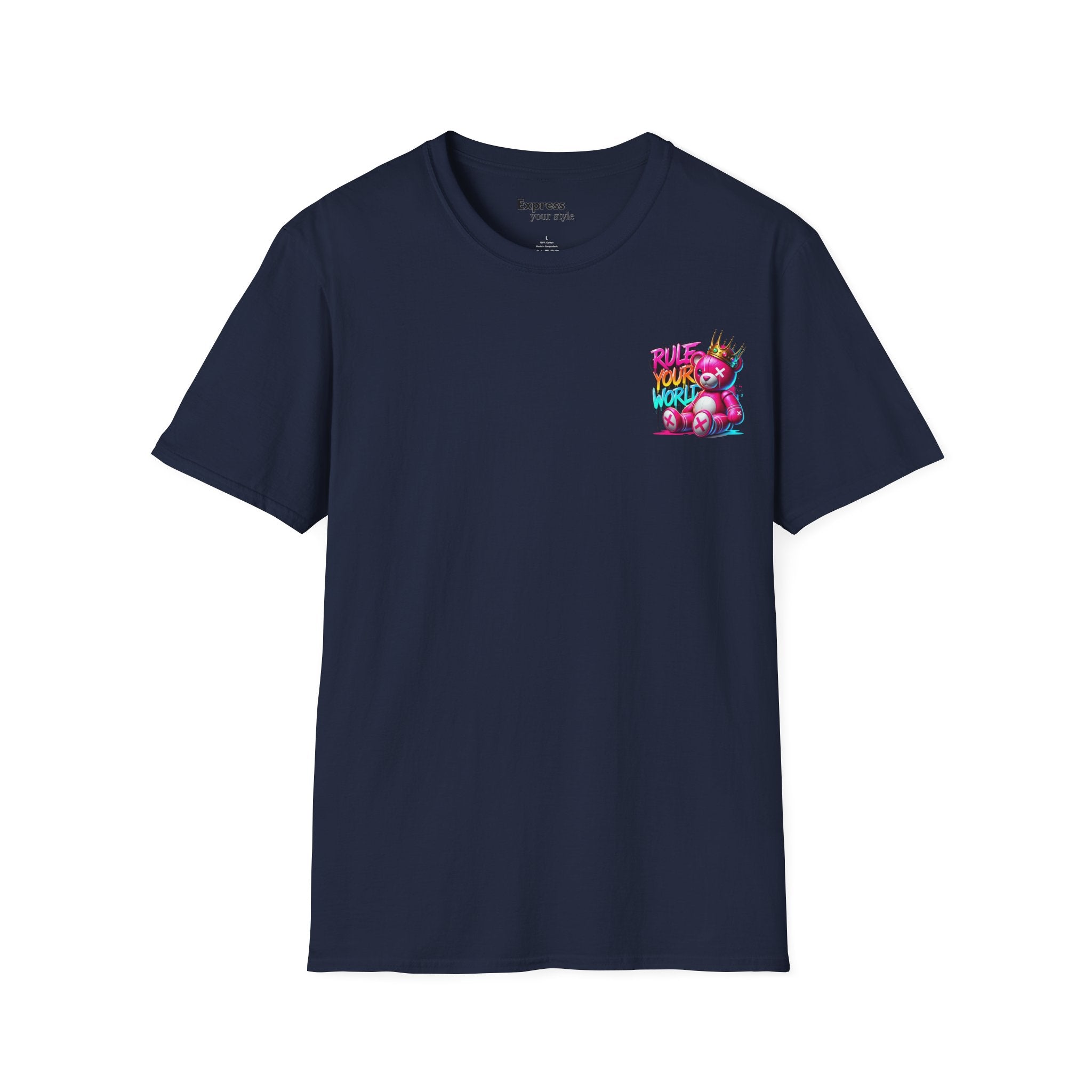 T-Shirt — "Rule Your World" Colorful Pocket Graphic