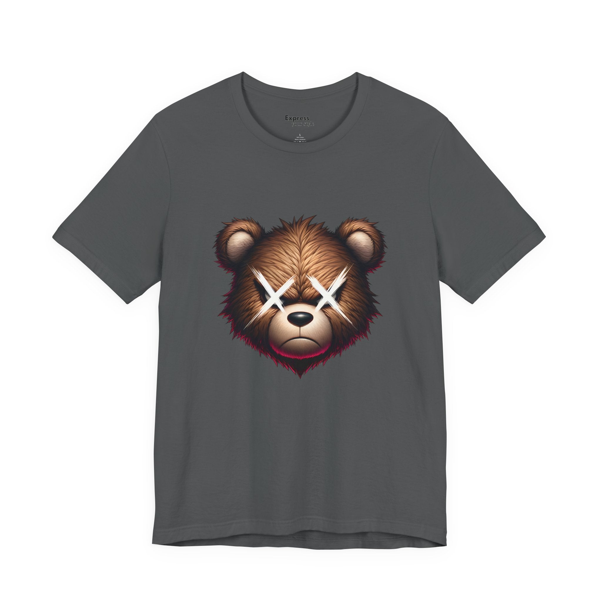 Teddy Bear Face Tee — Grunge X-Eyes Graphic T-Shirt