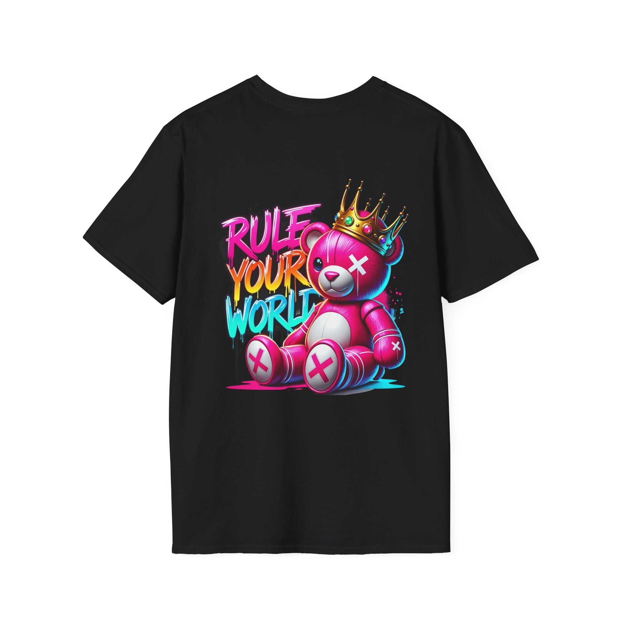 T-Shirt — "Rule Your World" Colorful Pocket Graphic